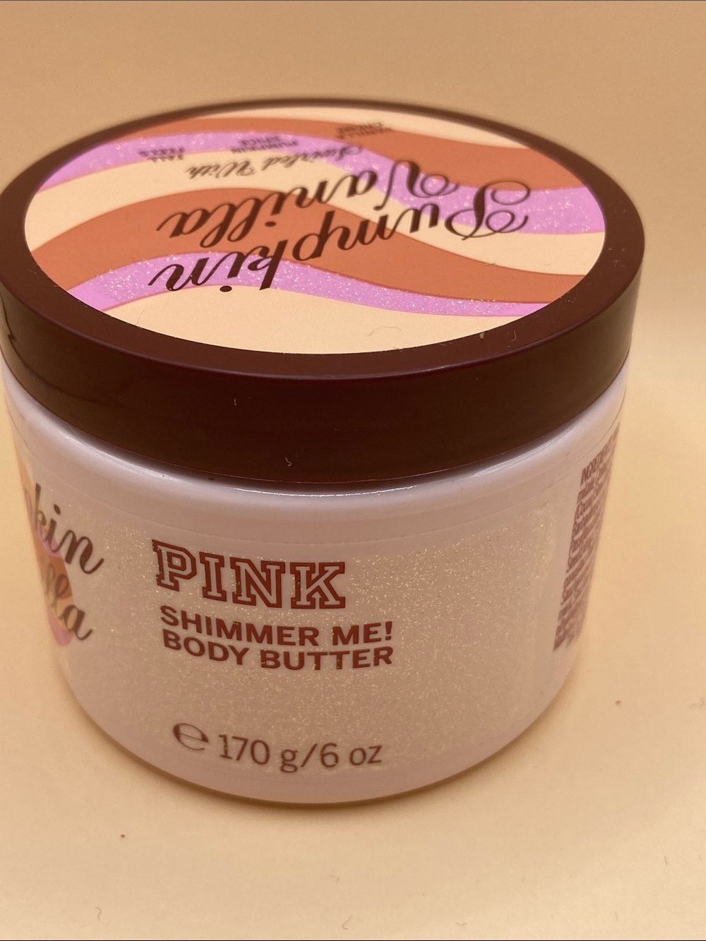 Victoria’s Secret PINK Pumpkin Vanilla Shimmer Me Body Butter 6 oz NEW - Picture 3 of 6
